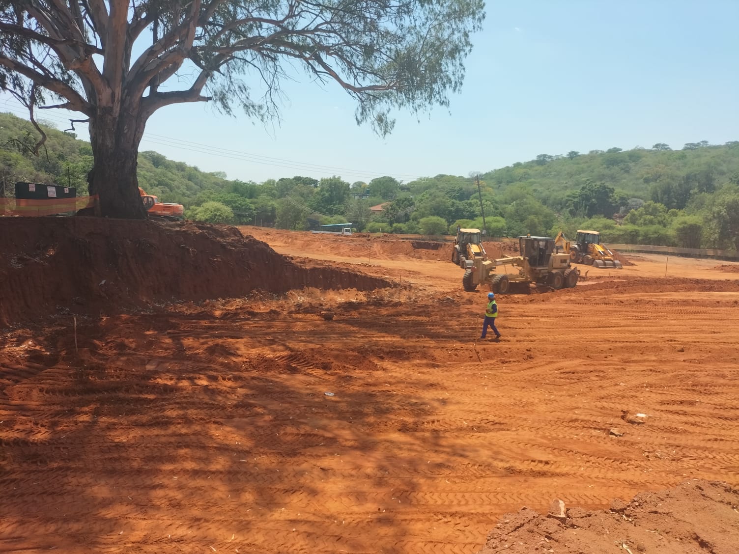 Bulk earthworks in progress