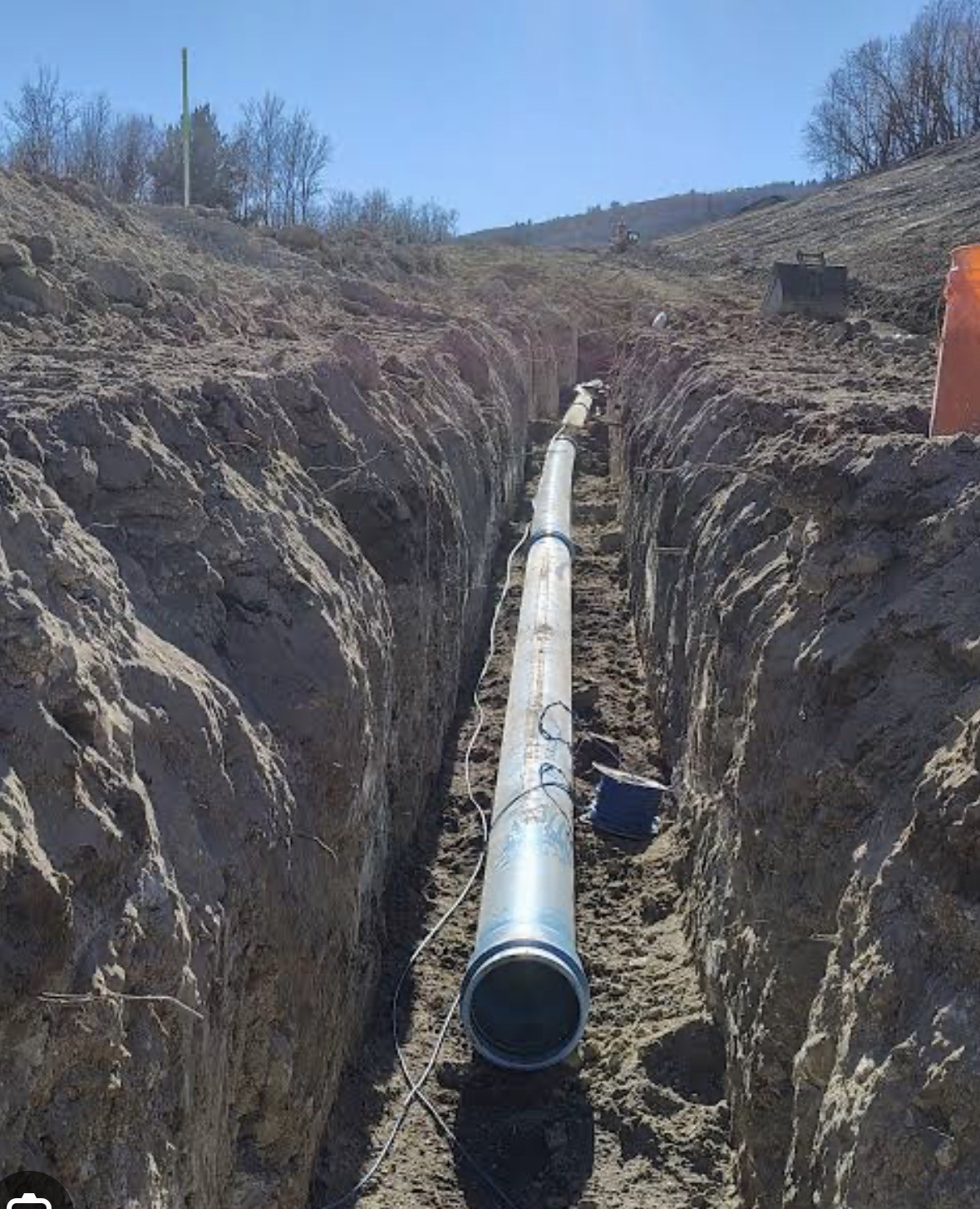 Underground plumbing works