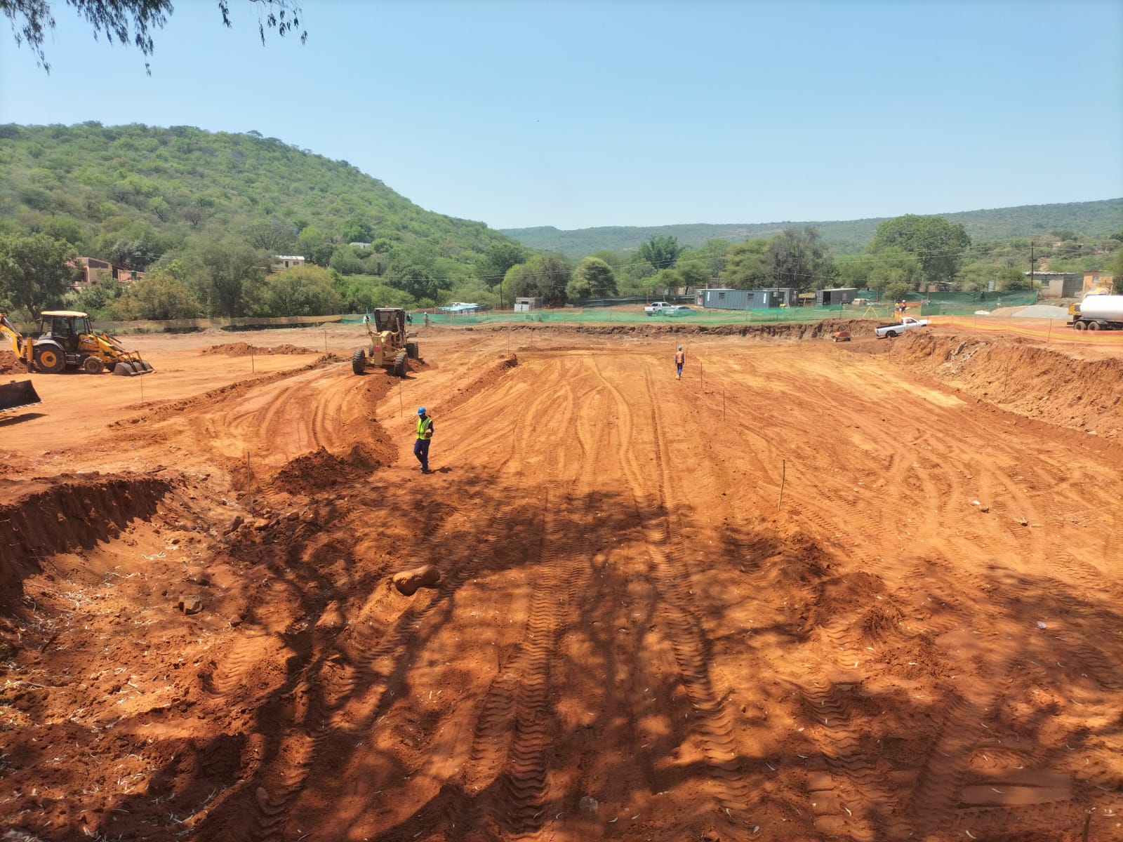 Site grading and platform preparation